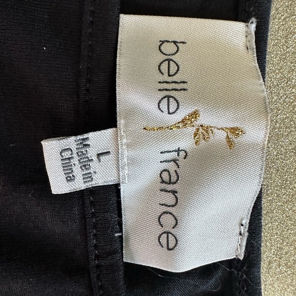 Bell France Black Blouse with Roll Tab Sleeve (731) - Picture 9 of 12